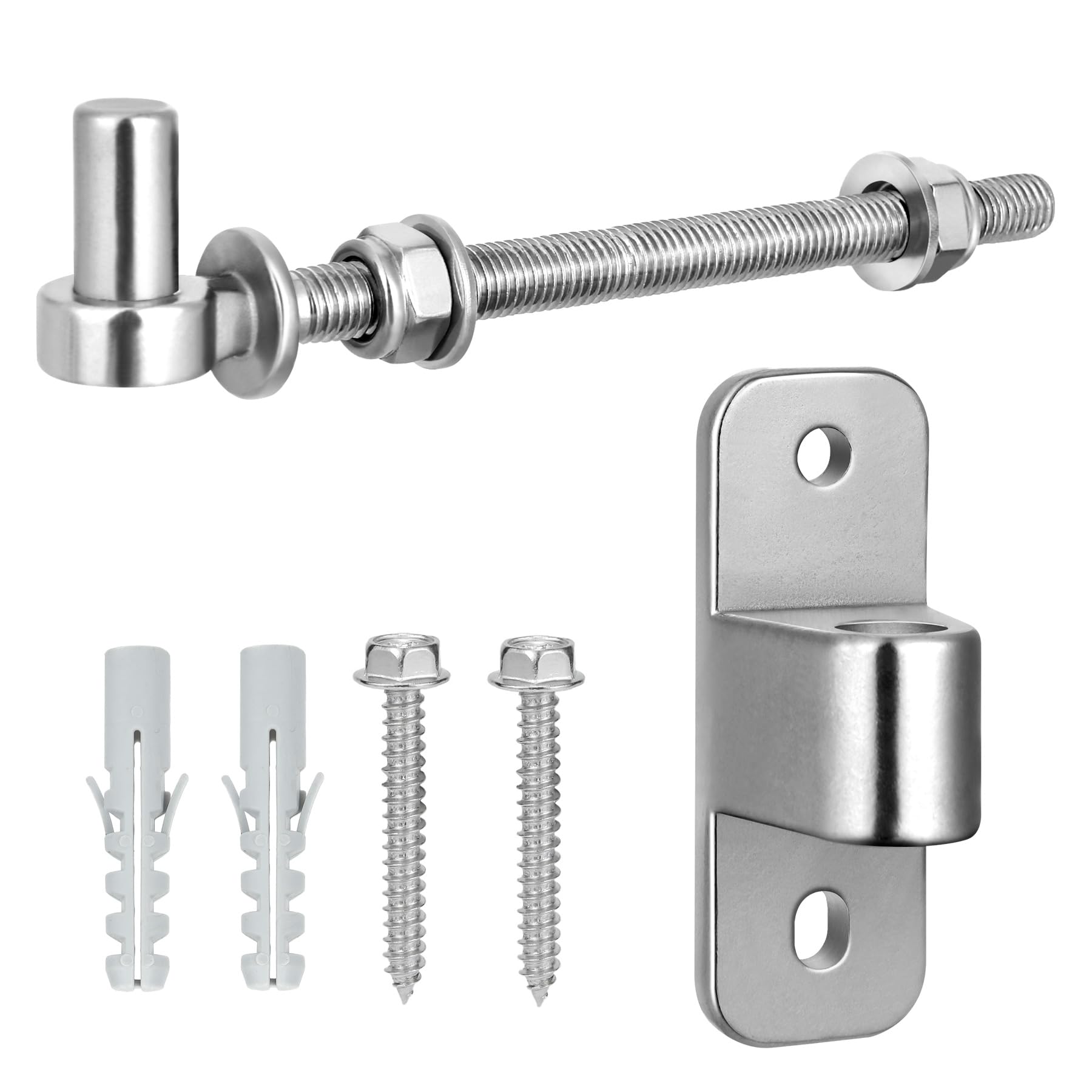 Ultimate 6" J Bolt Gate Hinge - 304 Stainless Steel, Easy Installation, Ideal for Wood, Metal, and Vinyl Gates