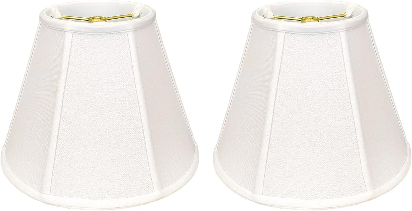 Royal Designs, Inc. BSO-707-14WH-2 Deep Empire Basic Lamp Shade, 8 x 14 x 11, White, 2-Pack