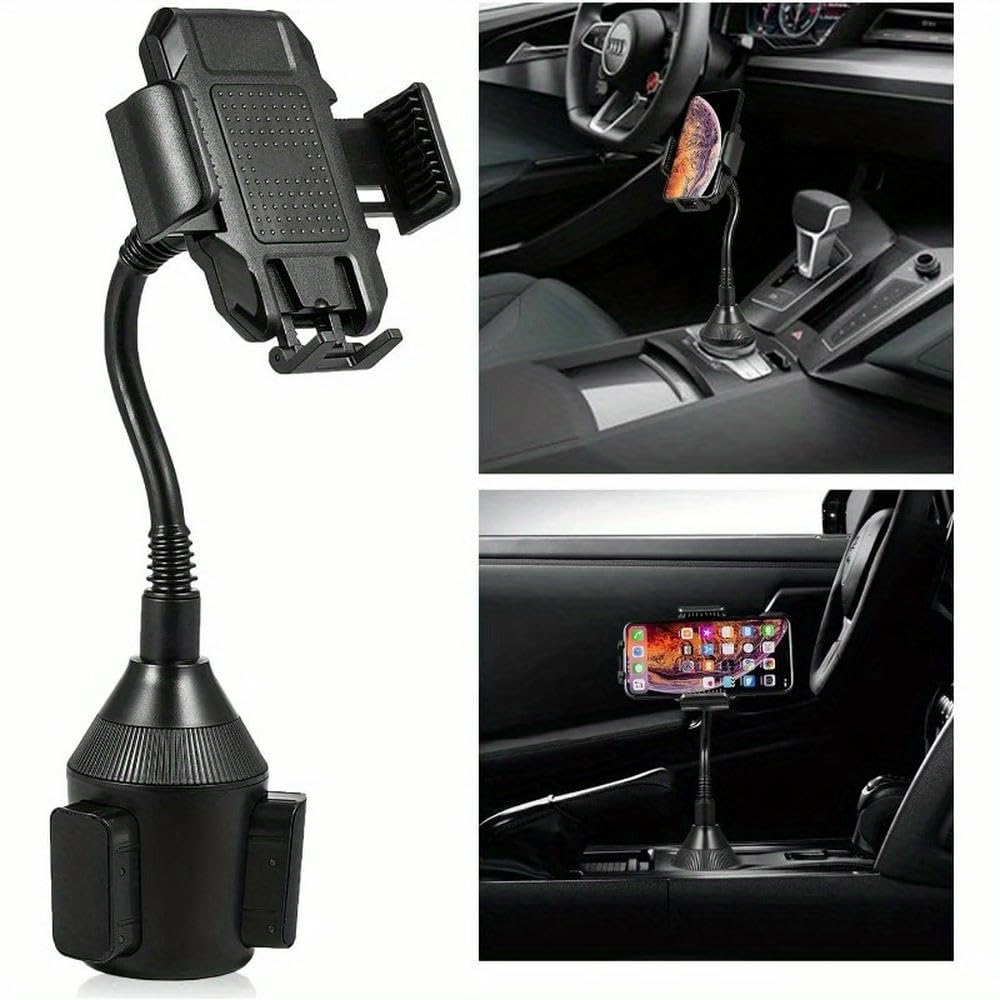 Supporto per Telefono da Auto Regolabile a 360° ZBDZSW - Portabicchieri Sicuro e Flessibile per Tutti Gli Smartphone, Facile Accesso alla Ricarica