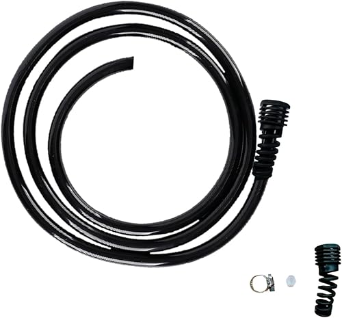 Aimela Manguera alternativa engrosada de PVC para mochila, manguera de salida de bomba de agua de jardín, incluye tuercas de fijación y abrazaderas,