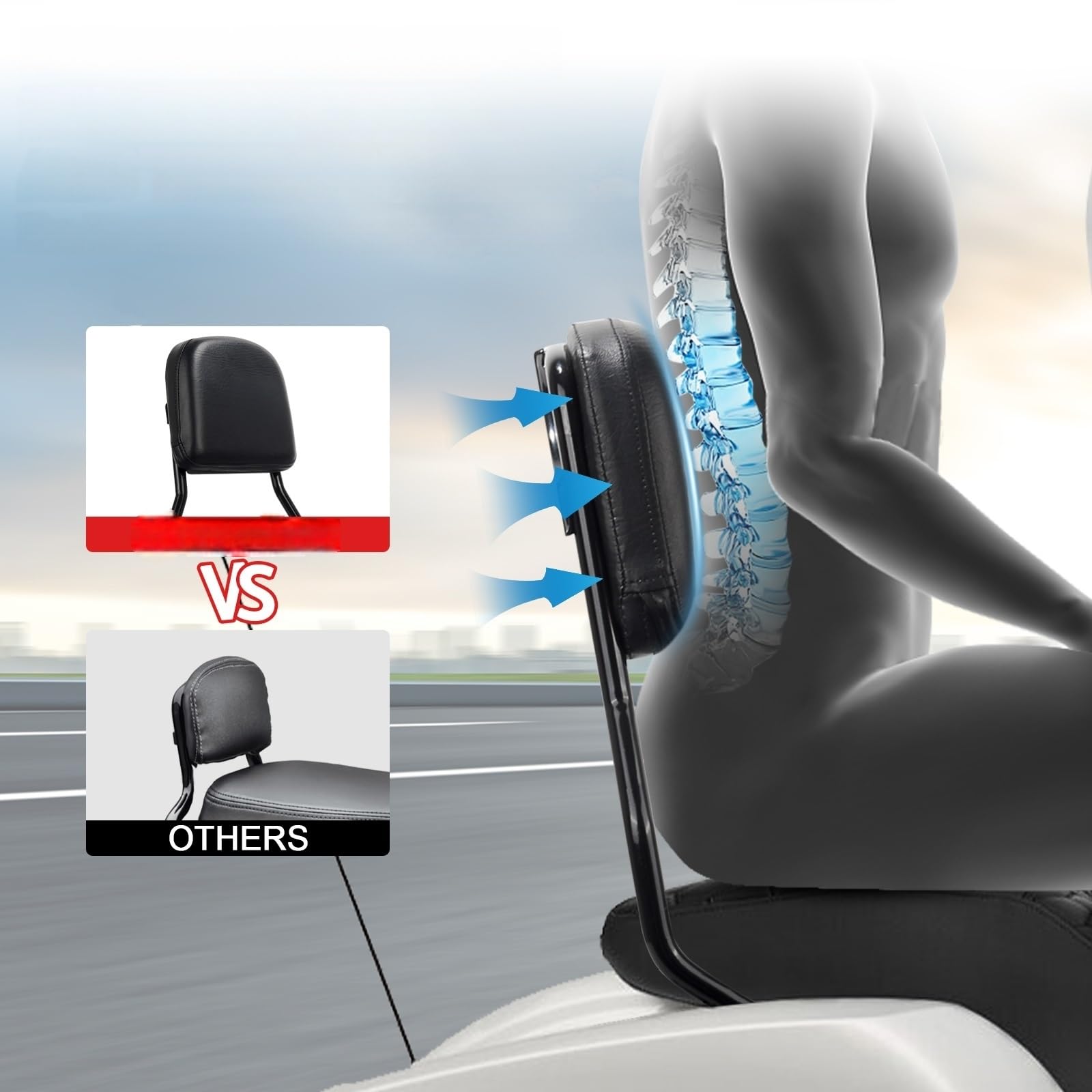 drążek Sissy z bagażnikiem Zestaw sprzętu do dokowania dla oparcia Sissy Bar motocykla pasuje do Harley Softail Slim Heritage Classic Street Bob 114(Set A)