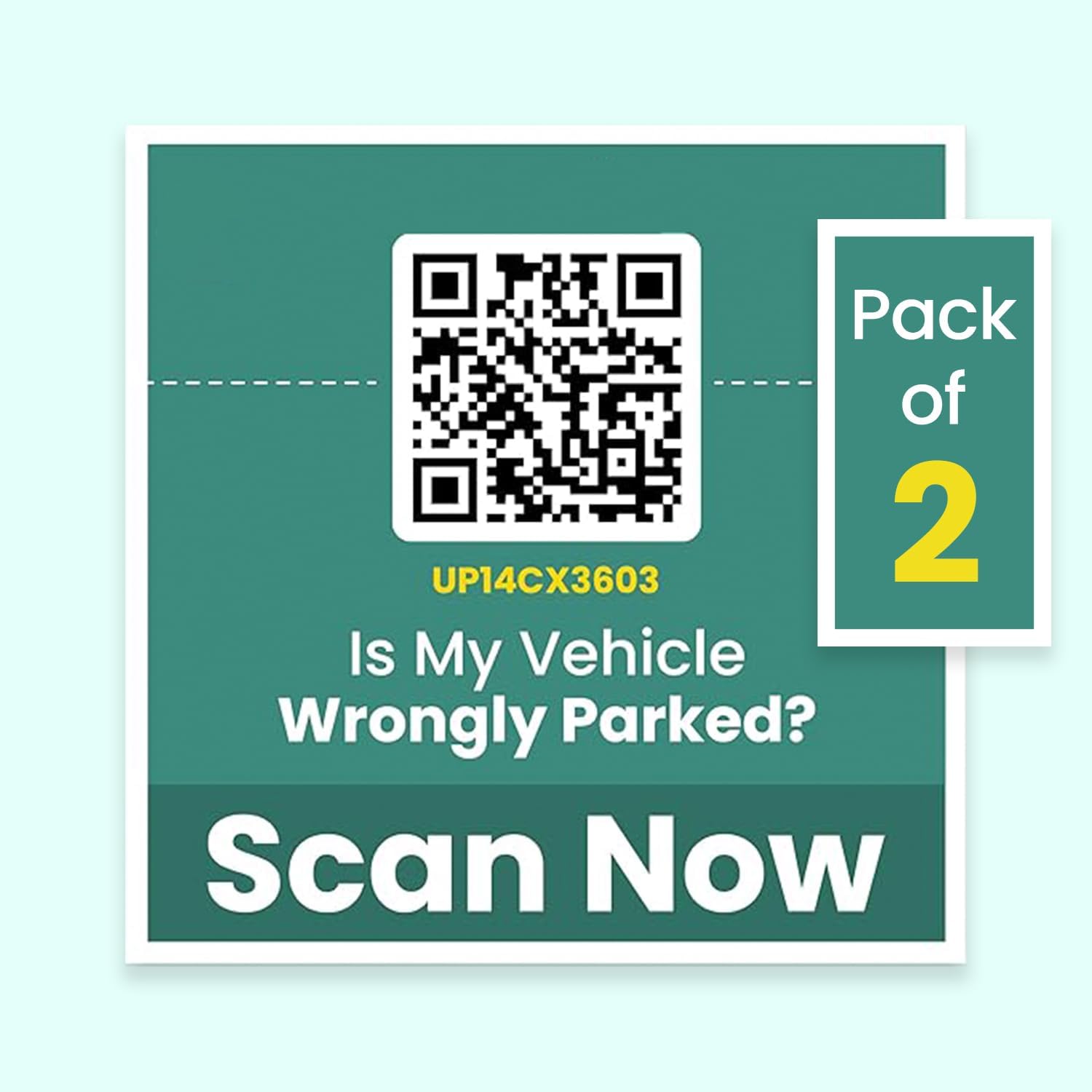 Smart QR Code Parking Scanner | Smart Car Accessories for Wrong Parking & Emergency | Contact Car Owner via Audio Call | Secure 2-Way Communication | Pack of 2