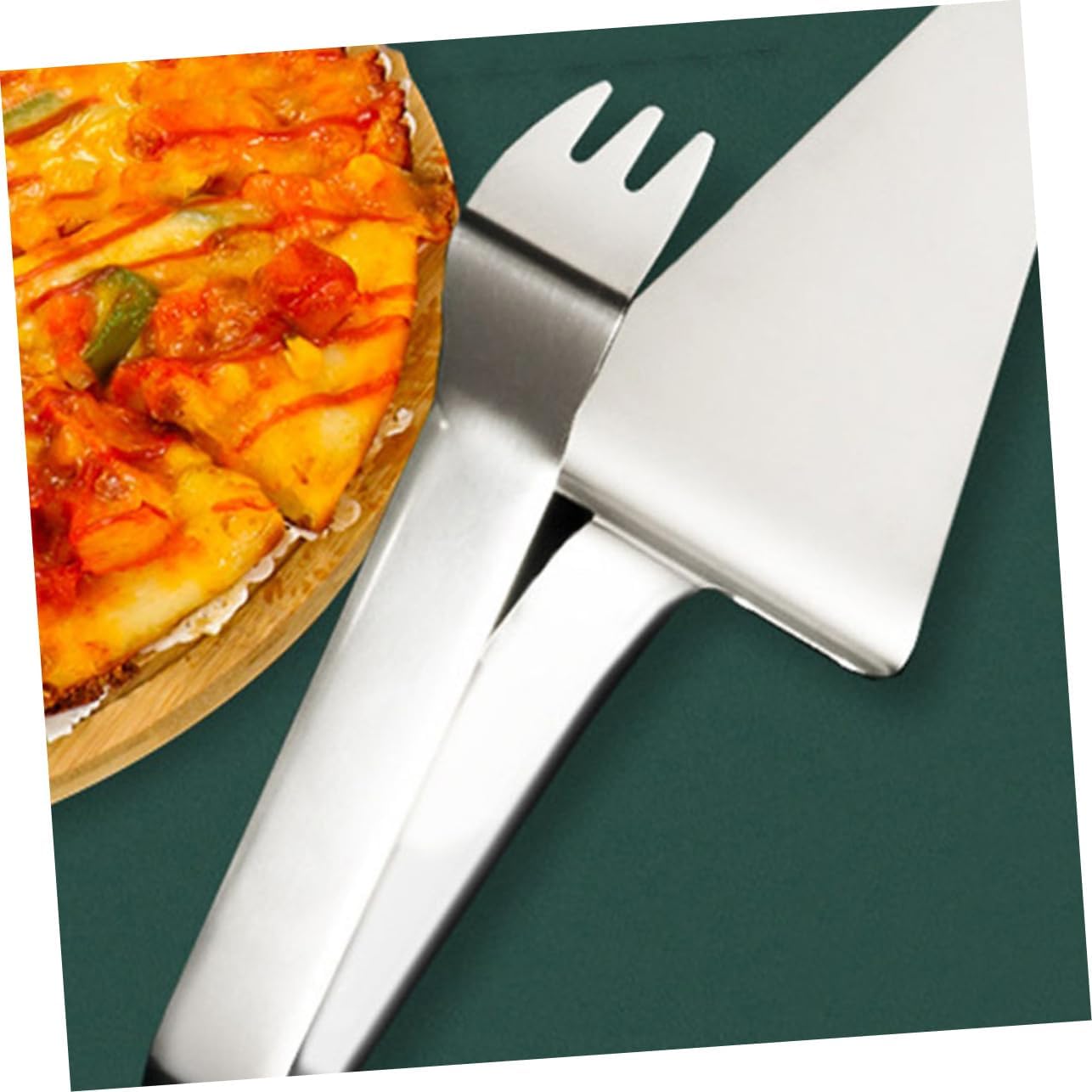 Stainless Steel Pizza Server Clamp Designed Multi Function Shovel