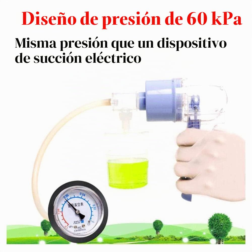 Bomba de succión de esputo manual 125 ml con 20 catéteres blandos, aspirador de máquina de la secreción de mucosidad de flema portátil para ancianos y niños