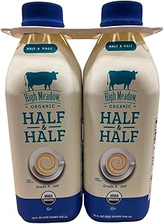 Organic Grade A UHT Half and Half, Pack of 2, 32 fl oz Each