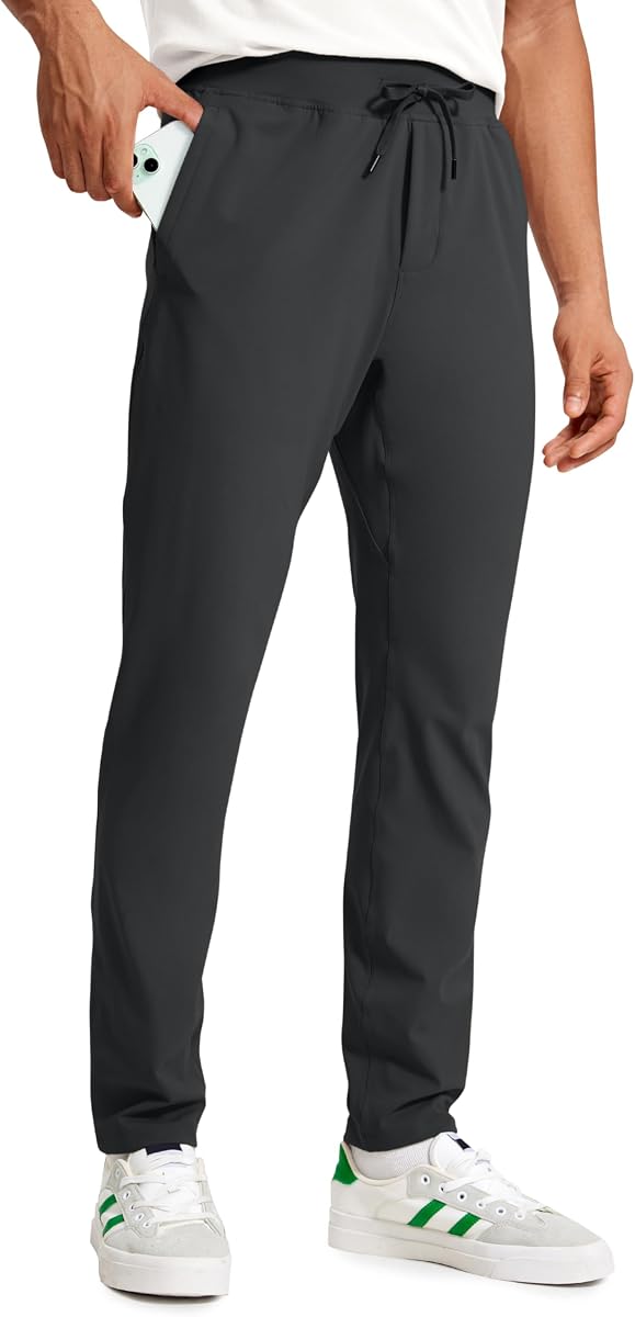 CRZ YOGA 4-Way Stretch Workout Pants 30" | Wrinkle-Free, Premium Soft, Casual, Pockets, Sweatpants for Men