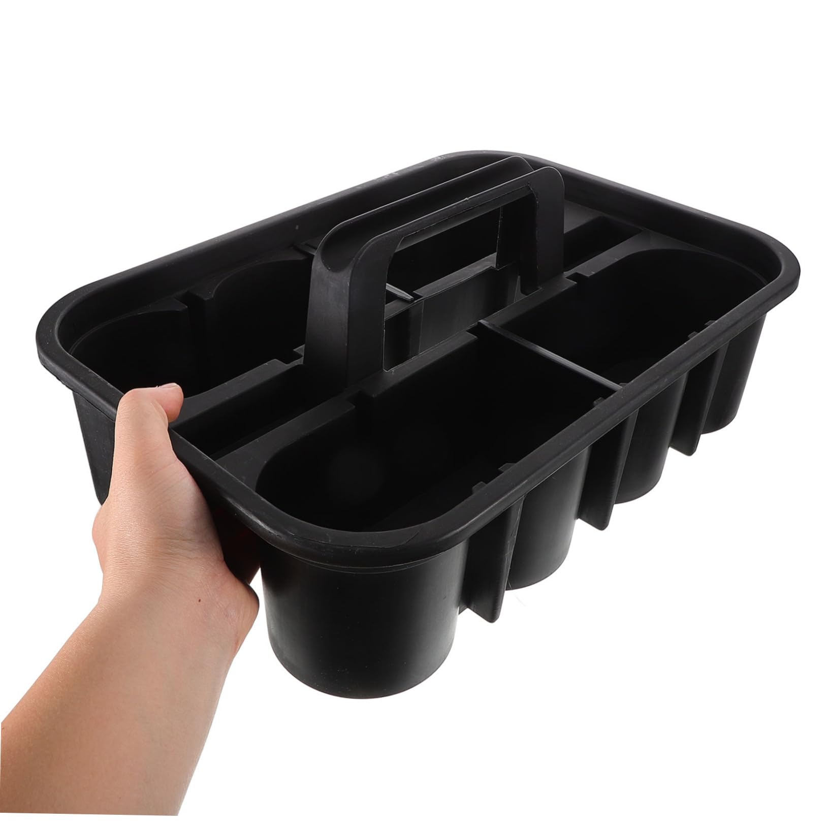 Cesta de Limpieza Portátil con Compartimentos para Herramientas de Automóvil Organizador de Plástico con Resistente para Lavado de Vehículos