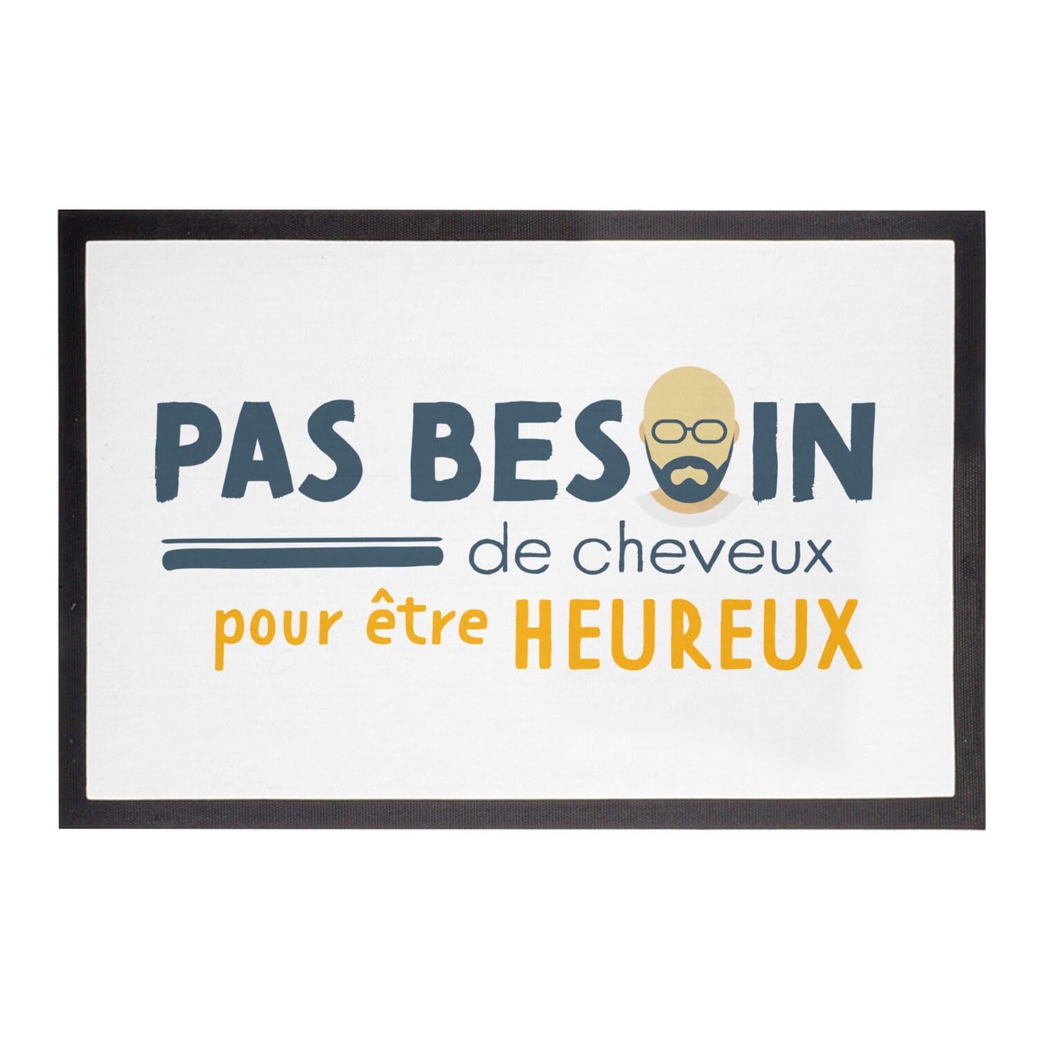 Paillasson Blanc Humour Français - Idée Cadeau Crémaillère 75x50cm