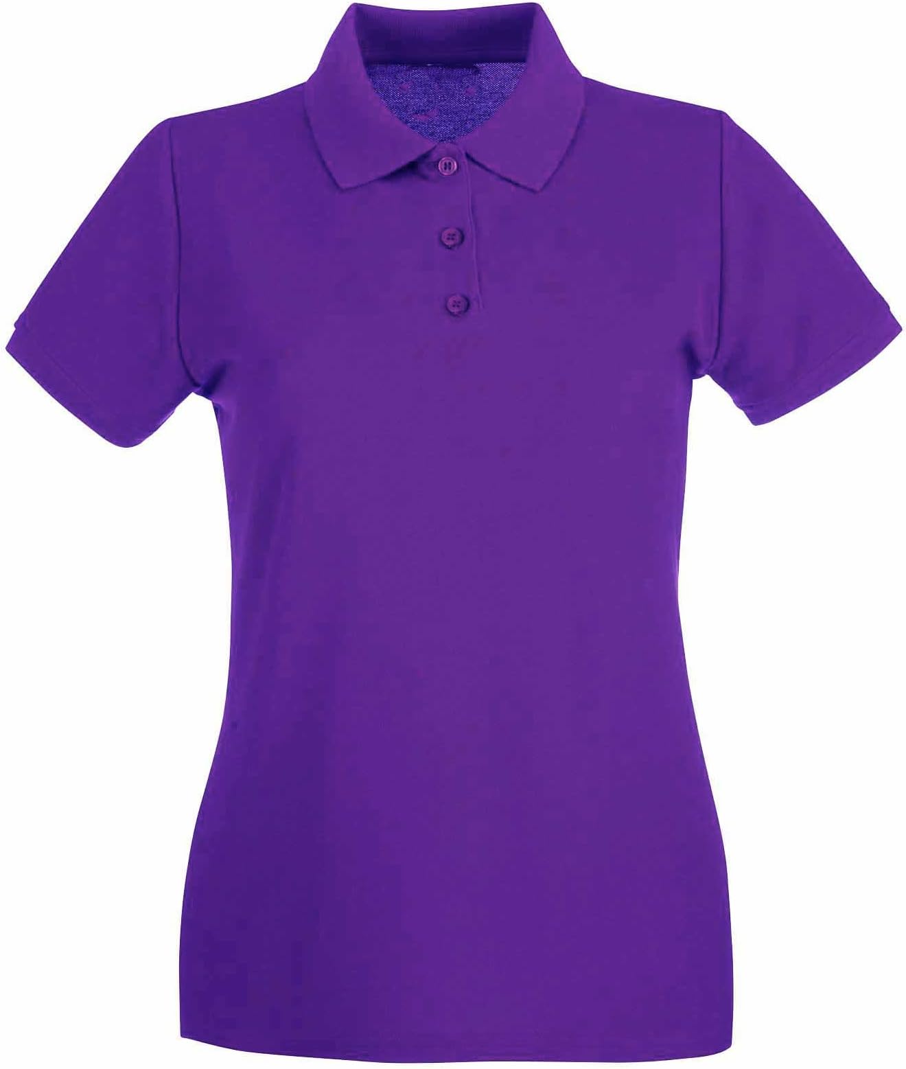 Ladies Classic Pique Polo Shirt Purple 14