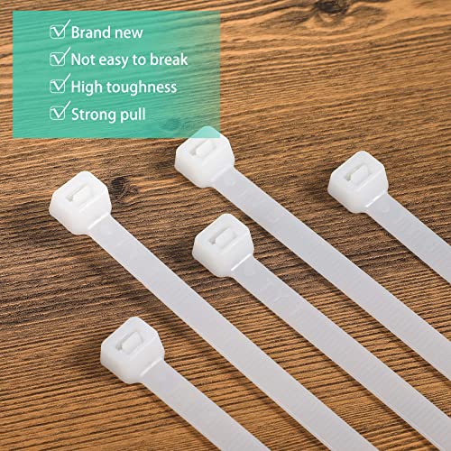 50 Pcs Zip Ties Heavy Duty Strong Large Cable Wire Ties Zip Ties Industrial Sturdy Wire Ties, Awnings Tying Branches Bundling Of Crops Fixed Water Pipes (White, 36 Inch) #TOP5