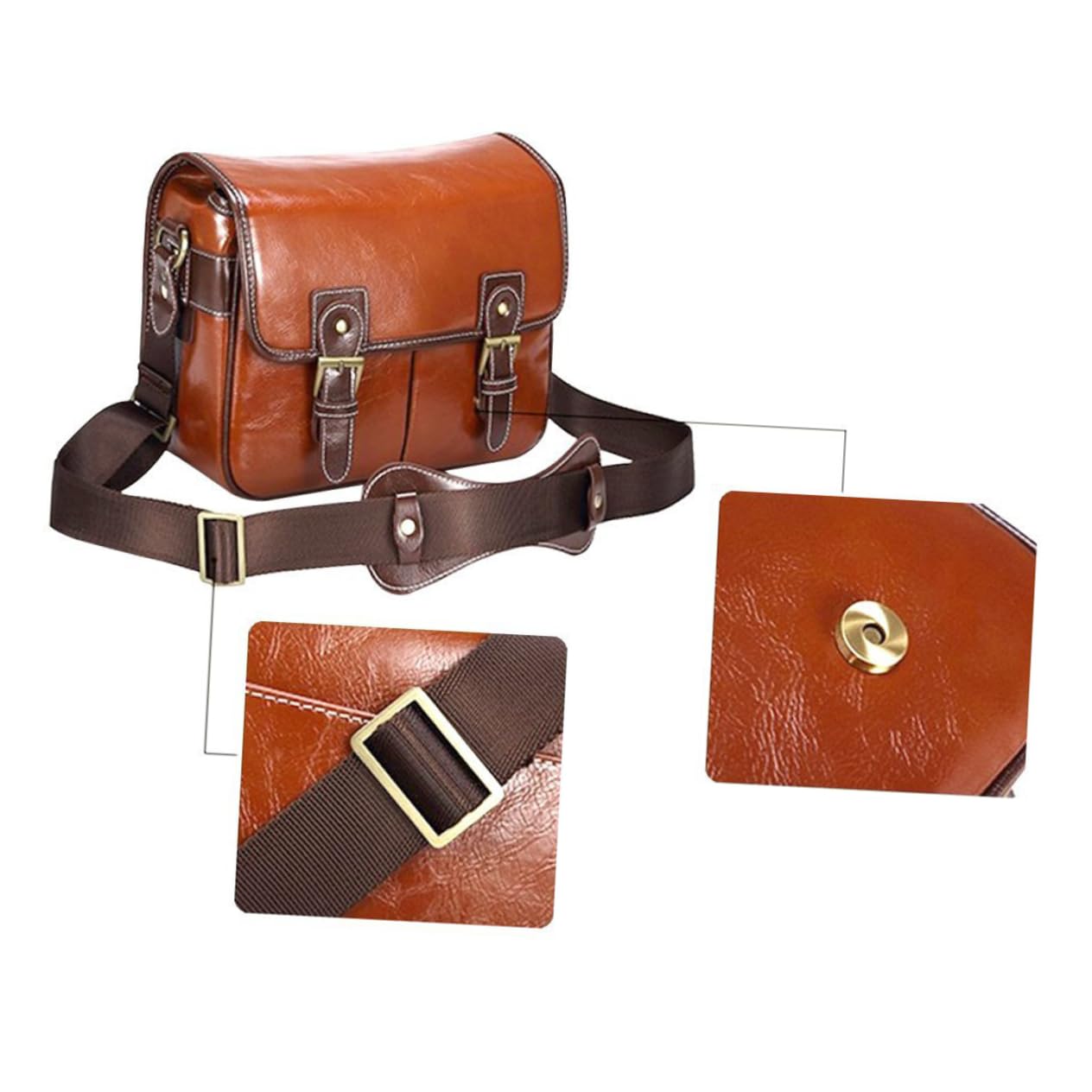 Mikikit Borsa Per Fotocamera Dslr Borsa Per Video Borsa Per Fotocamera Slr Dslr Borsa Per Fotocamera Impermeabile Borsa Per Fotocamera Reflex Marrone Borsa Per Fotocamera
