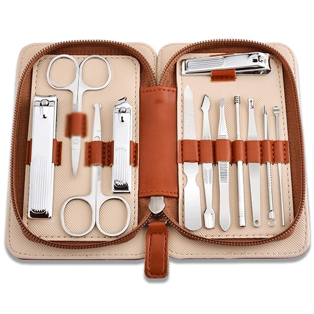 Ensemble de Coupe-Ongles Professionnel, Coupe-Ongles, Ciseaux de manucure Portables, 12 pièces, Accessoires pour Hommes, Ensemble de Soins personnels
