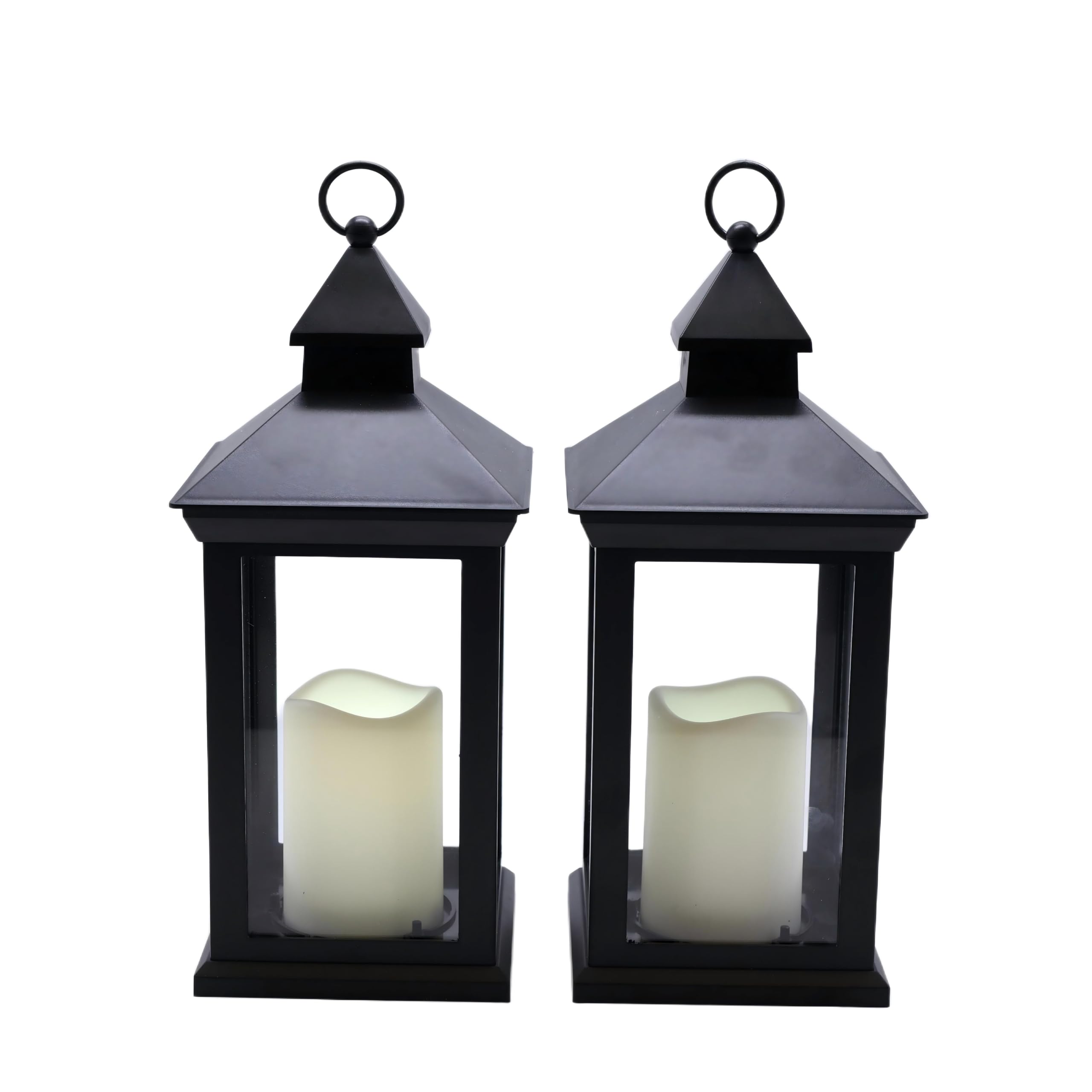 Lot de 2 lanternes LED à piles de 35,6 cm