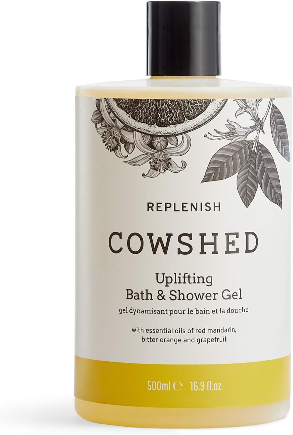– Cowshed Bath & Shower Gel 500ml | Replenish Uplifting Body Wash for Women & Men | Natural Body Wash, No Parabens | Hydrating Vegan Shower Gel with Red Mandarin, Bitter Orange and Grapefruit