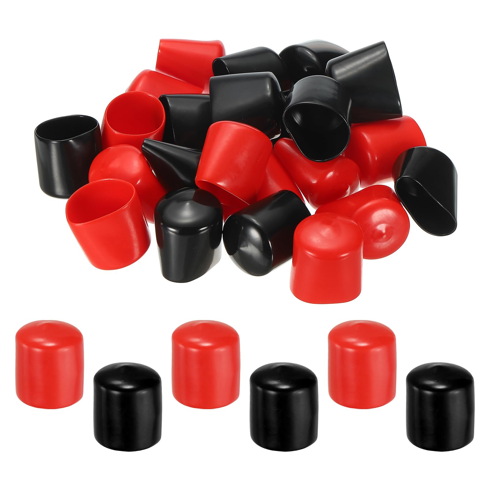 PATIKIL 32 mm Round Rubber End Caps