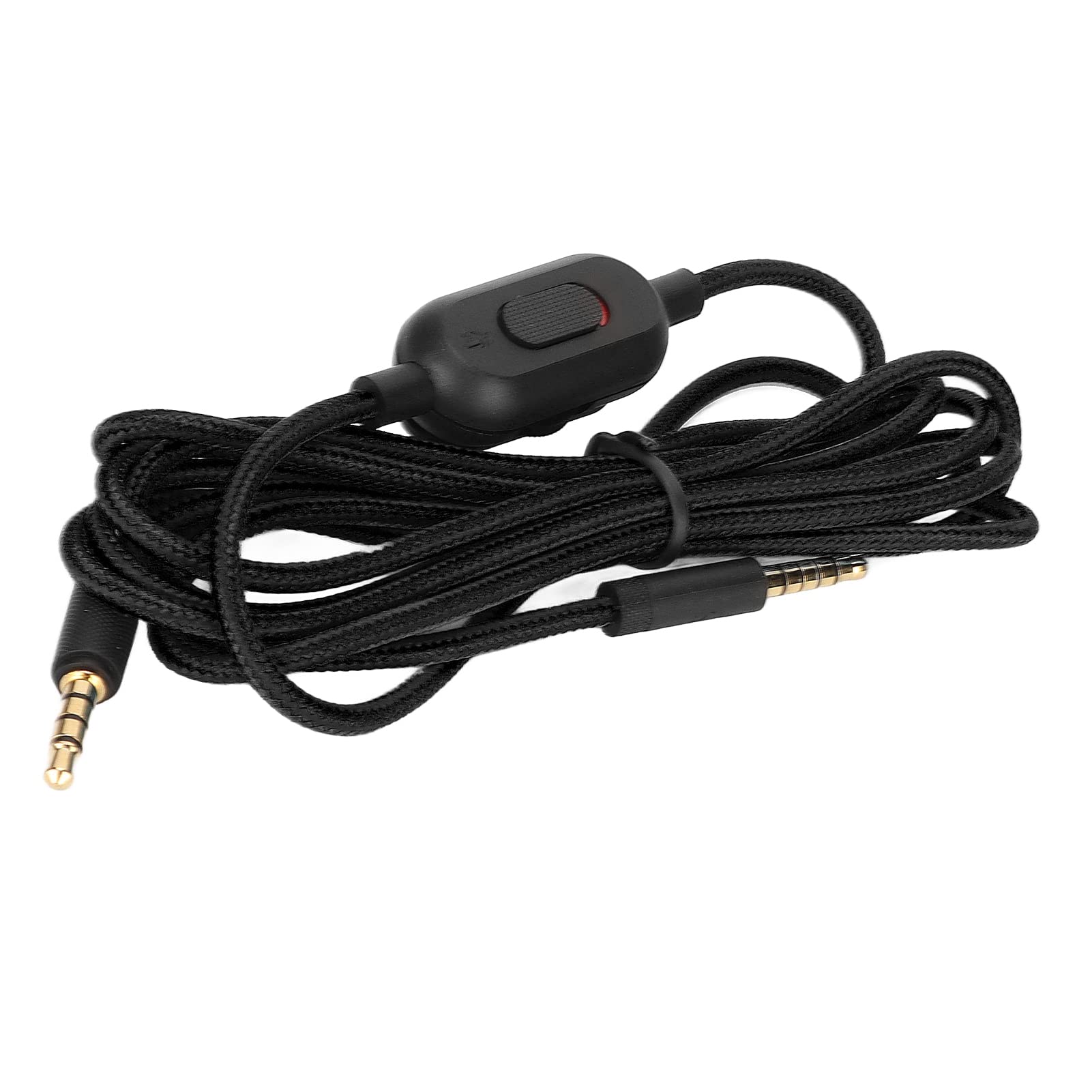 Kabel Dźwiękowy do Słuchawek, do G Pro G Pro X G433 G233, Uniwersalny Tkany Przewód Słuchawkowy z Regulacją Głośności(Czarny)