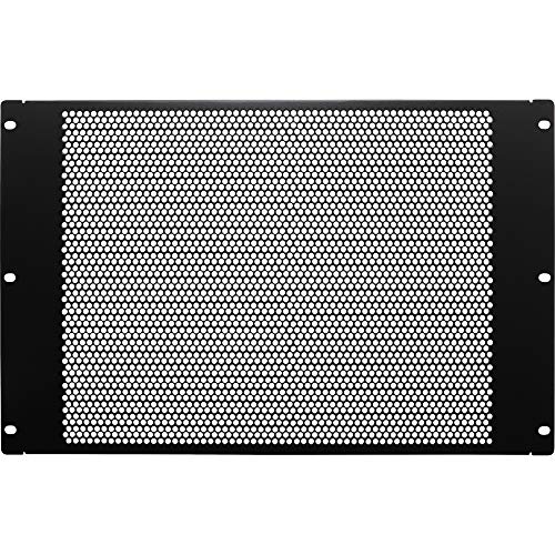 NavePoint 7U Blank Rack Mount Panel Spacer with Venting for 19-Inch Server Network Rack Enclosure Or Cabinet Black