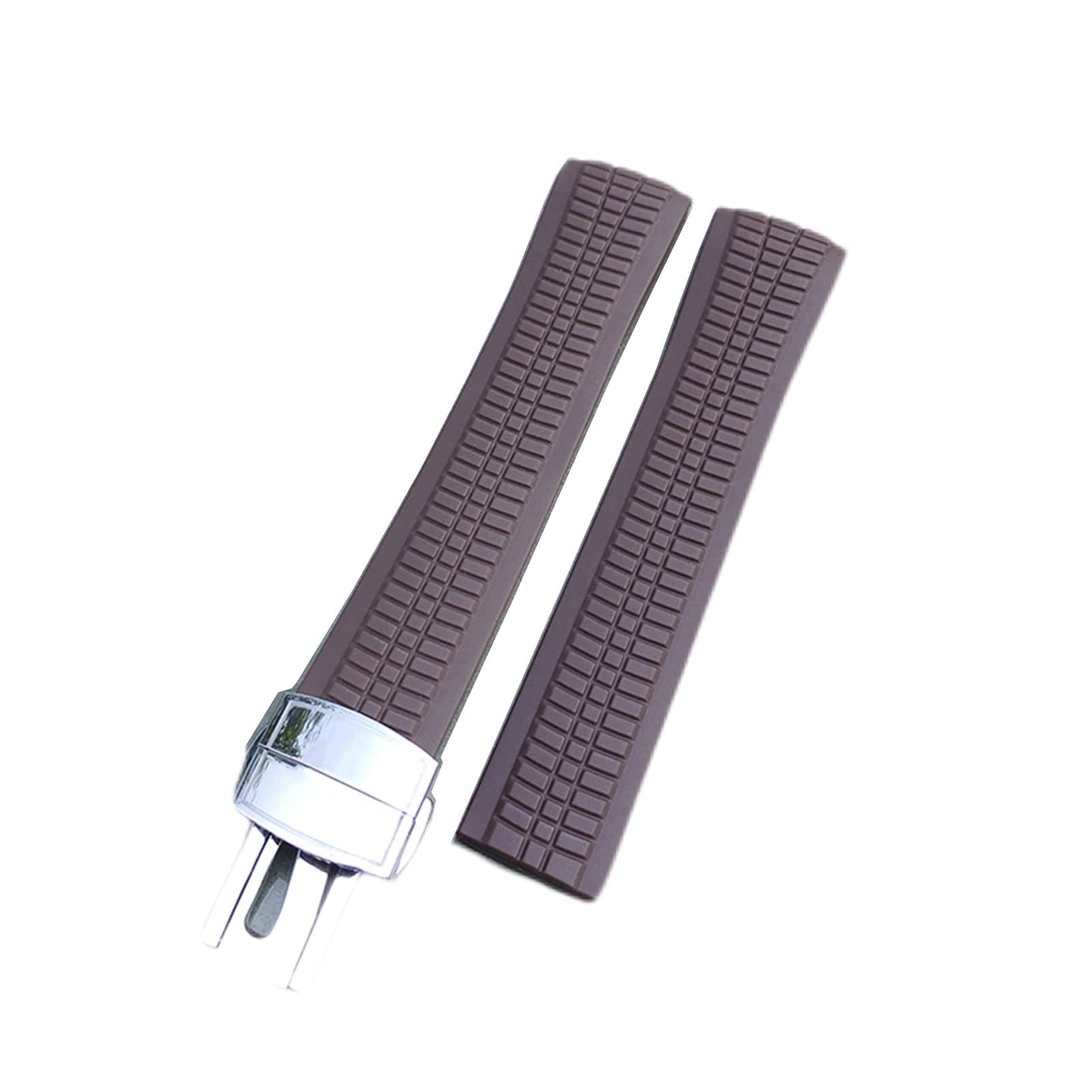 Bande de montre caoutchouc 21mm marron compatible PP 5164A et 5167A-001