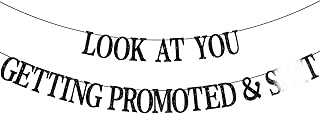 Look at You Getting Promoted Banner, New Job Who Dis, Congrats on Your Promotion, Job Promotion/Cowokers Farewell Party Decorations Supplies