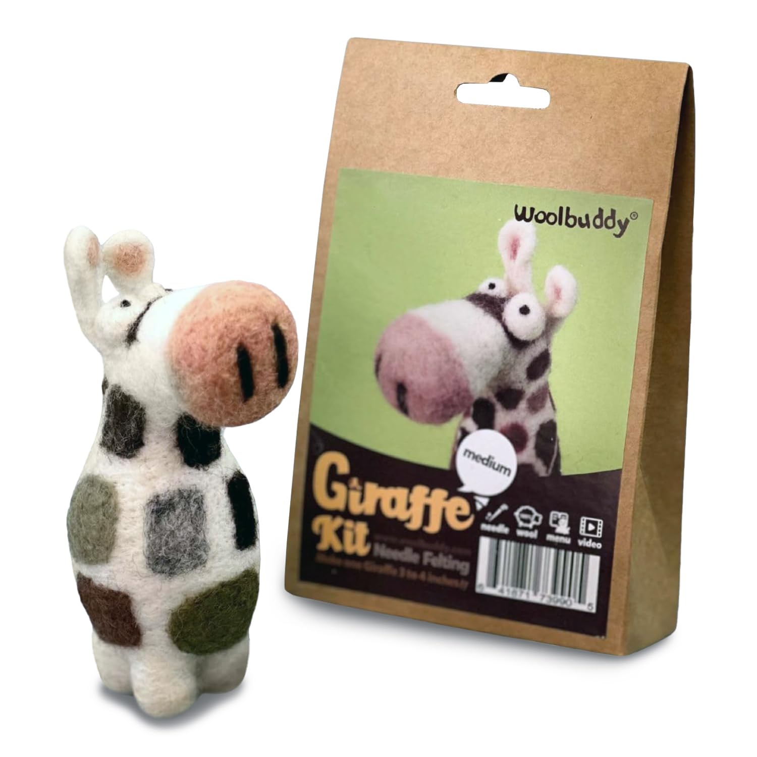 Woolbuddy Needle Felting Animal Kit Giraffe
