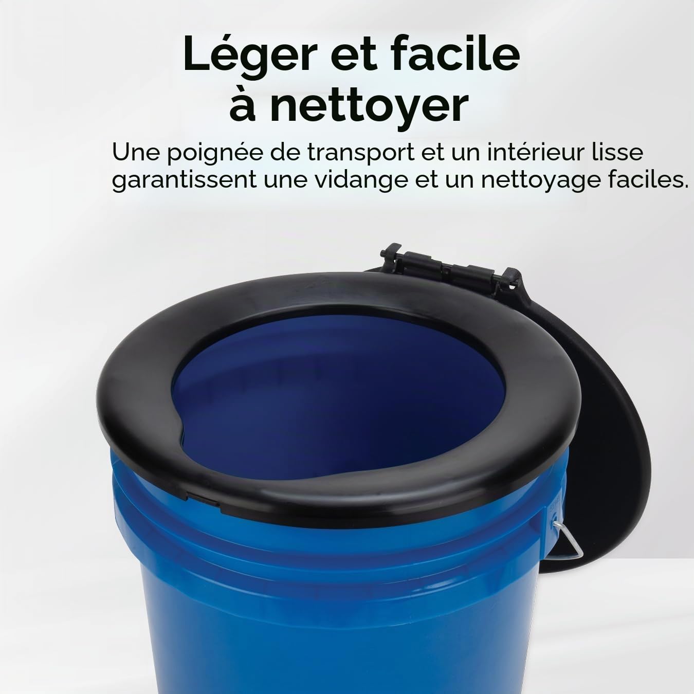 Camco WC portable avec siège et couvercle, 5 gallons, bleu (41549)
