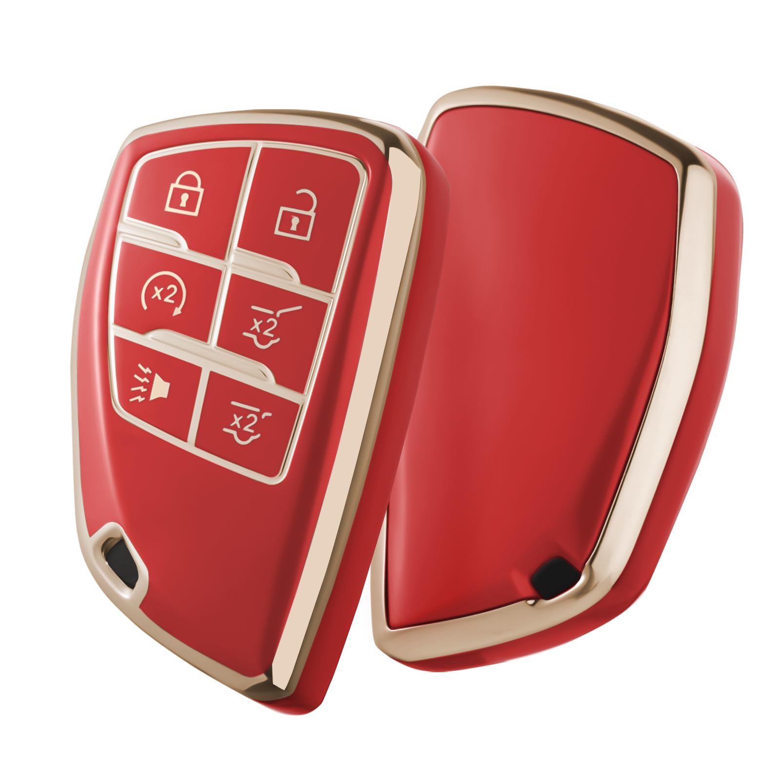 ELOHEI Key Fob Cover for Chevy, Premium Soft TPU Key Case for Chevrolet 2021 2022 2023 2024 2025 Suburban Tahoe GMC Yukon Key Shell