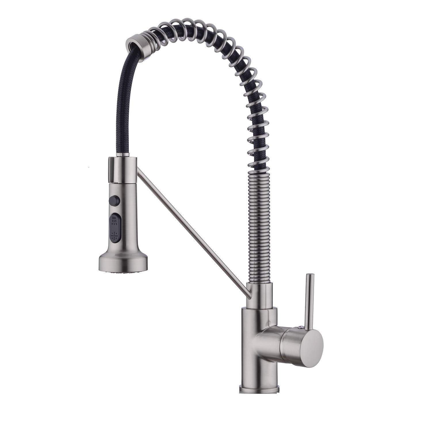 Buy LAZADA Kitchen Tap,Brushed Nickel Single Handle Spring Pull Down