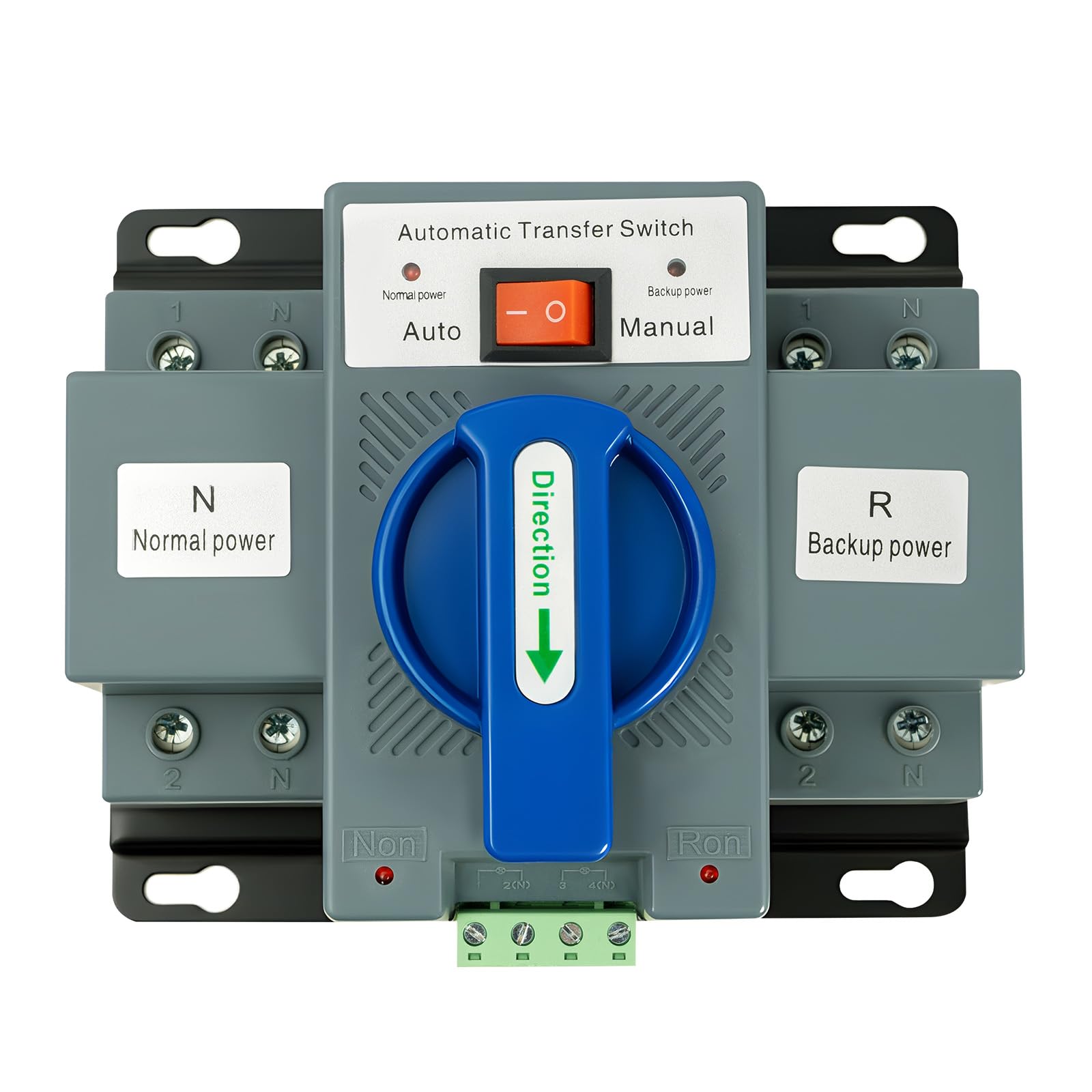110V Dual Power Automatic Transfer Switch Dual Power Generator Changeover Switch 50HZ/60HZ (2P 63A Blue)