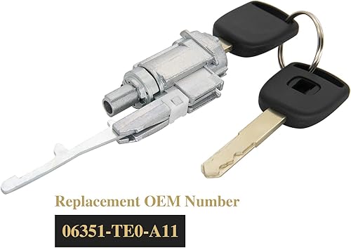 Miniatura 3 de Interruptor de encendido con cerradura de cilindro con 2 llaves compatible para Honda Acura Accord Odyssey Element Civic CR-V Pilot CR-Z MDX RDX TSX