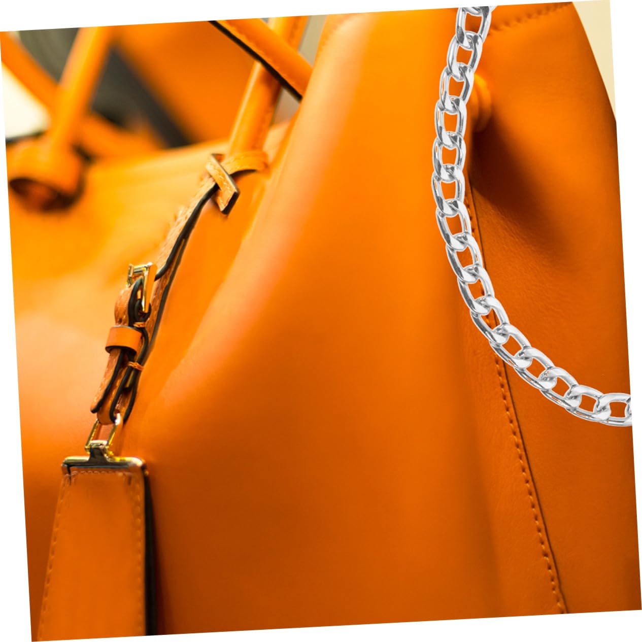 ORFOFE 8 Cadenas Planas de Metal para Bolsos Reemplazo de Cadena de Bolso de Hombro Carteras y Bolsas de Mano con Cierre Rápido