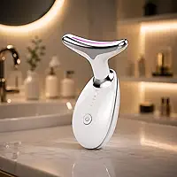 Massageador Facial Premium com Aquecimento e Vibração – Estimulador de Colágeno Recarregável, Anti-idade, Reduz Rugas e Linhas de Expressão, Skin Care Profissional em Casa