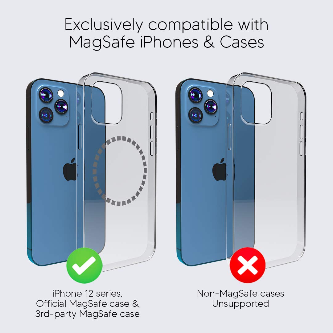 TALK WORKS Air Vent Car Mount Compatible w/iPhone 15/15 Pro/15 Pro Max, 14/14 Plus/14 Pro/14 Pro Max, 13/Mini/Pro/Pro Max, 12/Mini/Pro/Max, MagSafe Smartphone Cases - Magnetic Holder Stand (Black)