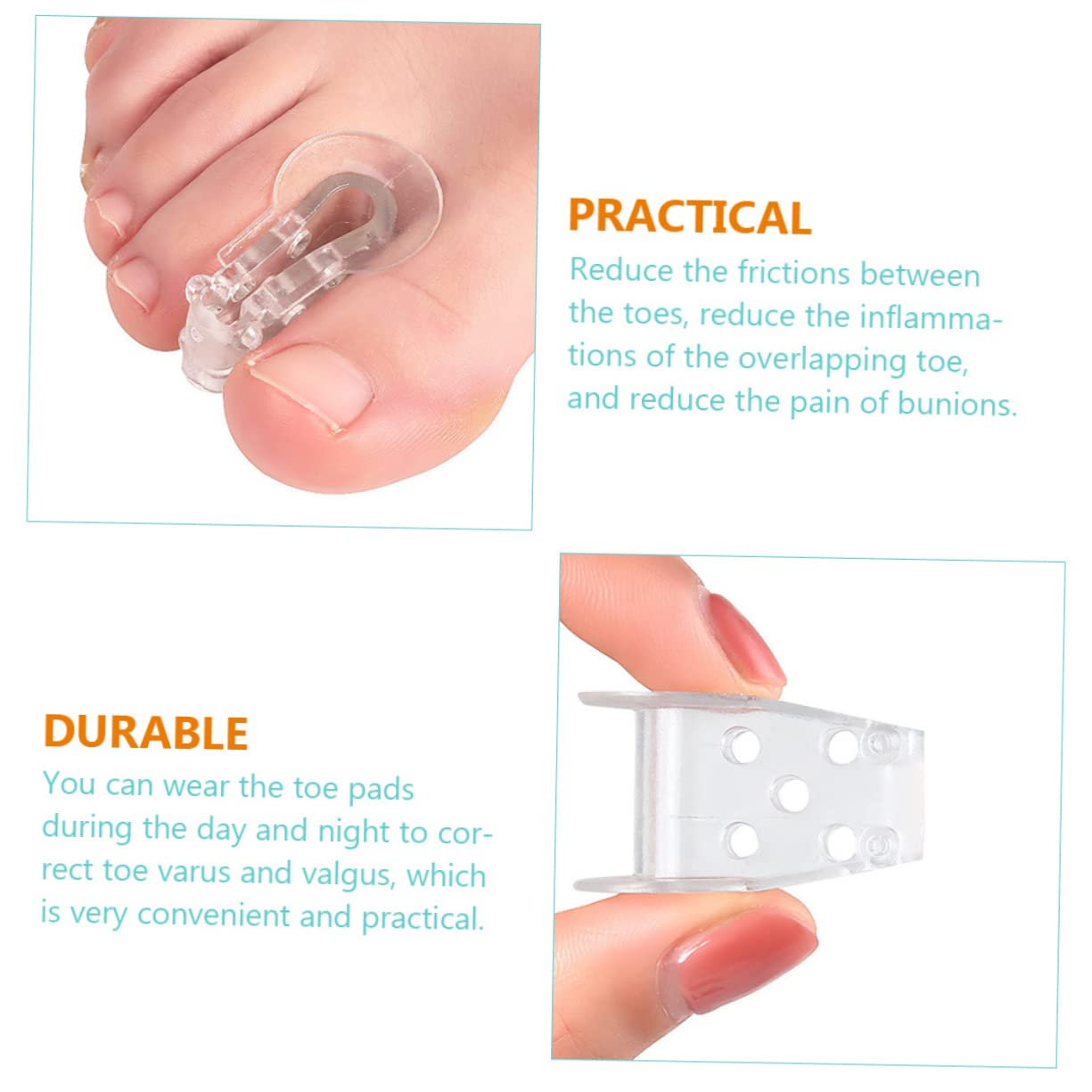 GALPADA 32pcs Gel Toe Separators for Overlapping Toes Bunion Relief Foot for Men and Women Hammertoe