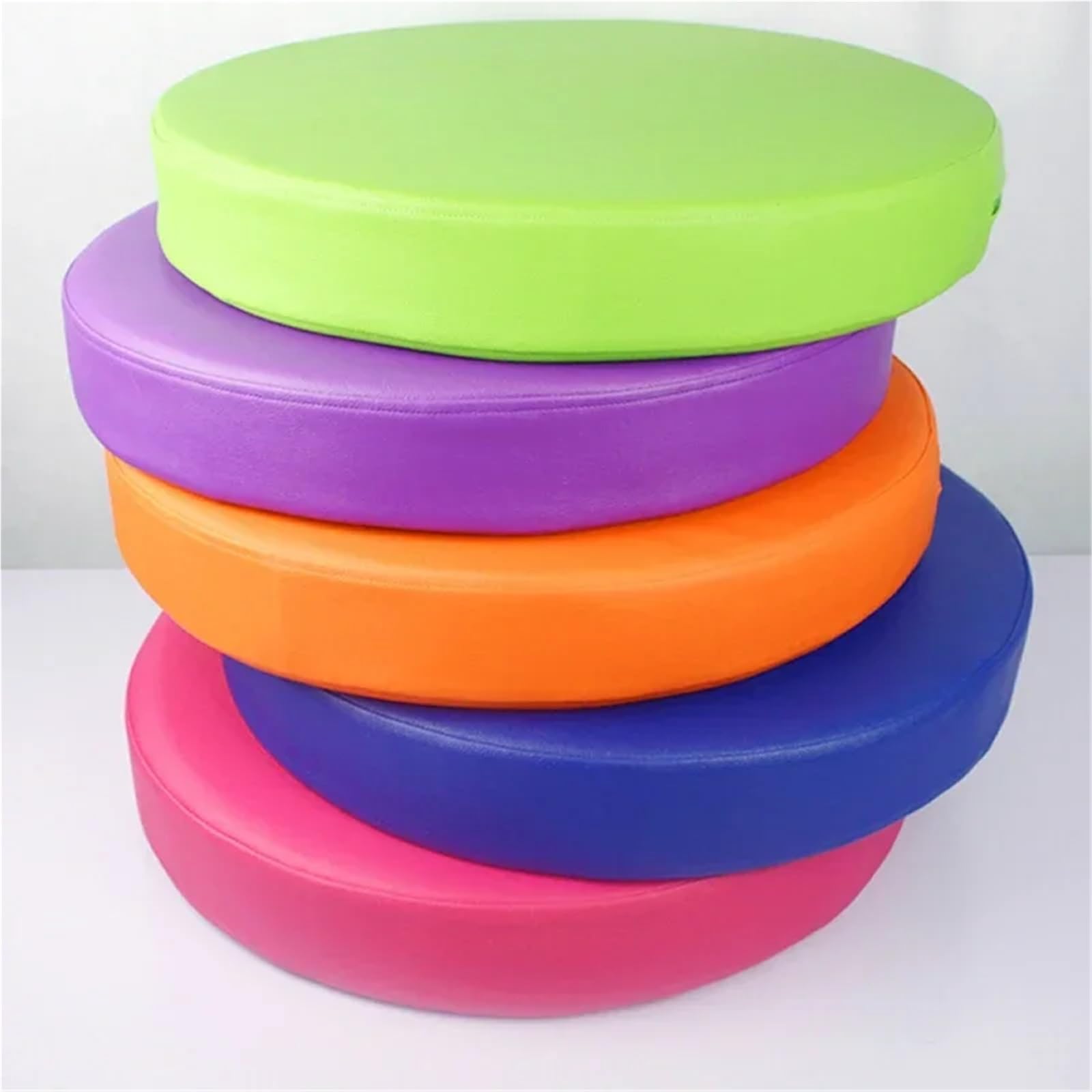 Cuscino di Sostegno in Schiuma per Divano Seduta Sgabello for Poltrona con Cuscino Rotondo in Pelle | Cuscinetti in schiuma for ufficio, veicoli, casa, impermeabili(Orange)