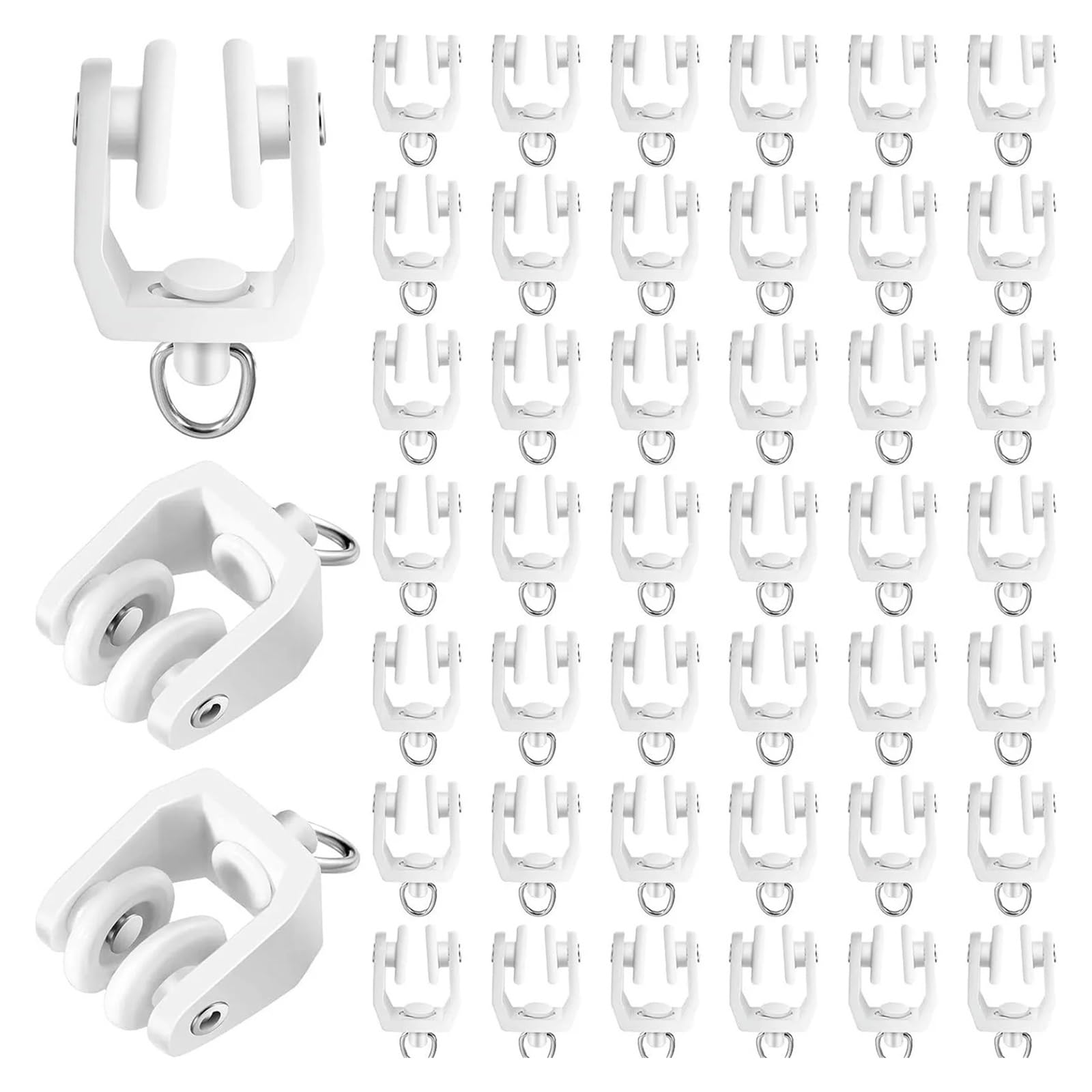 Curtain Track Rollers, Curtain Rail Track Pulley Curved Wheel Sliding Doorway Guide Plastic Metal