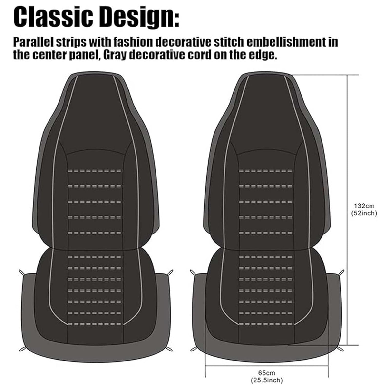 2 Pezzi Auto Coprisedili Set per Ligier JS50 1999-2024, Coprisedili Anteriori in Pelle Impermeabile Antiscivolo Universale Comodo Accessori,C/White