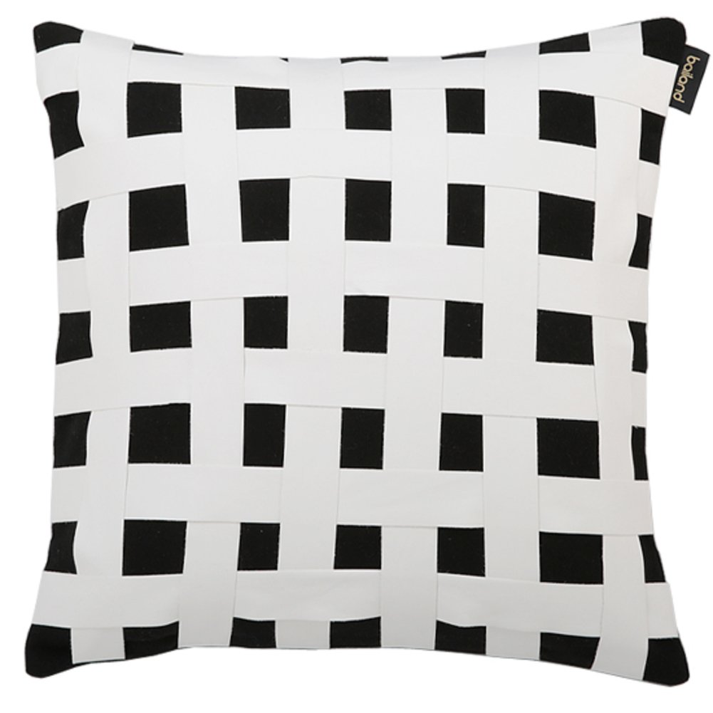 Oreiller en cuir moderne et simple géométrique Version A 50x50cm