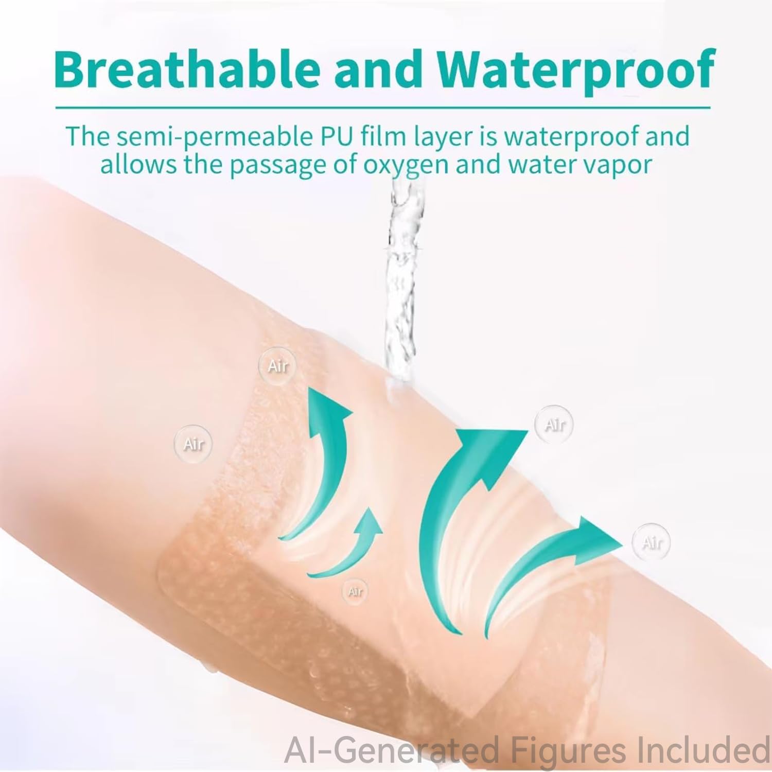 Ourmed Silicone Wound Dressings - Large, Waterproof Bandages -5 Ourmed Silicone Wound Dressings - Large, Waterproof Bandages -5