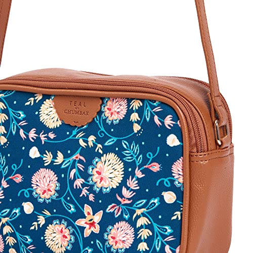 TEAL BY CHUMBAK Women's Sling Bag Crossbody Bag Printed Canvas Box