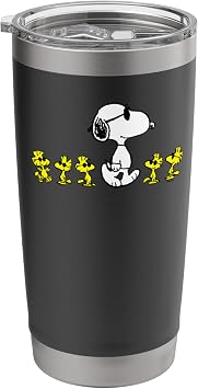 Snoopy and Woodstock Cool Crew Peanuts Design Stainless Steel Insulated Tumbler