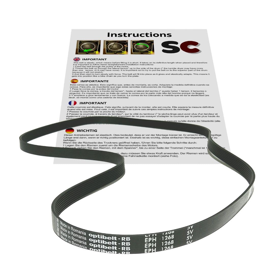 SC Solocorreas - Washing machine belt EPH 1268