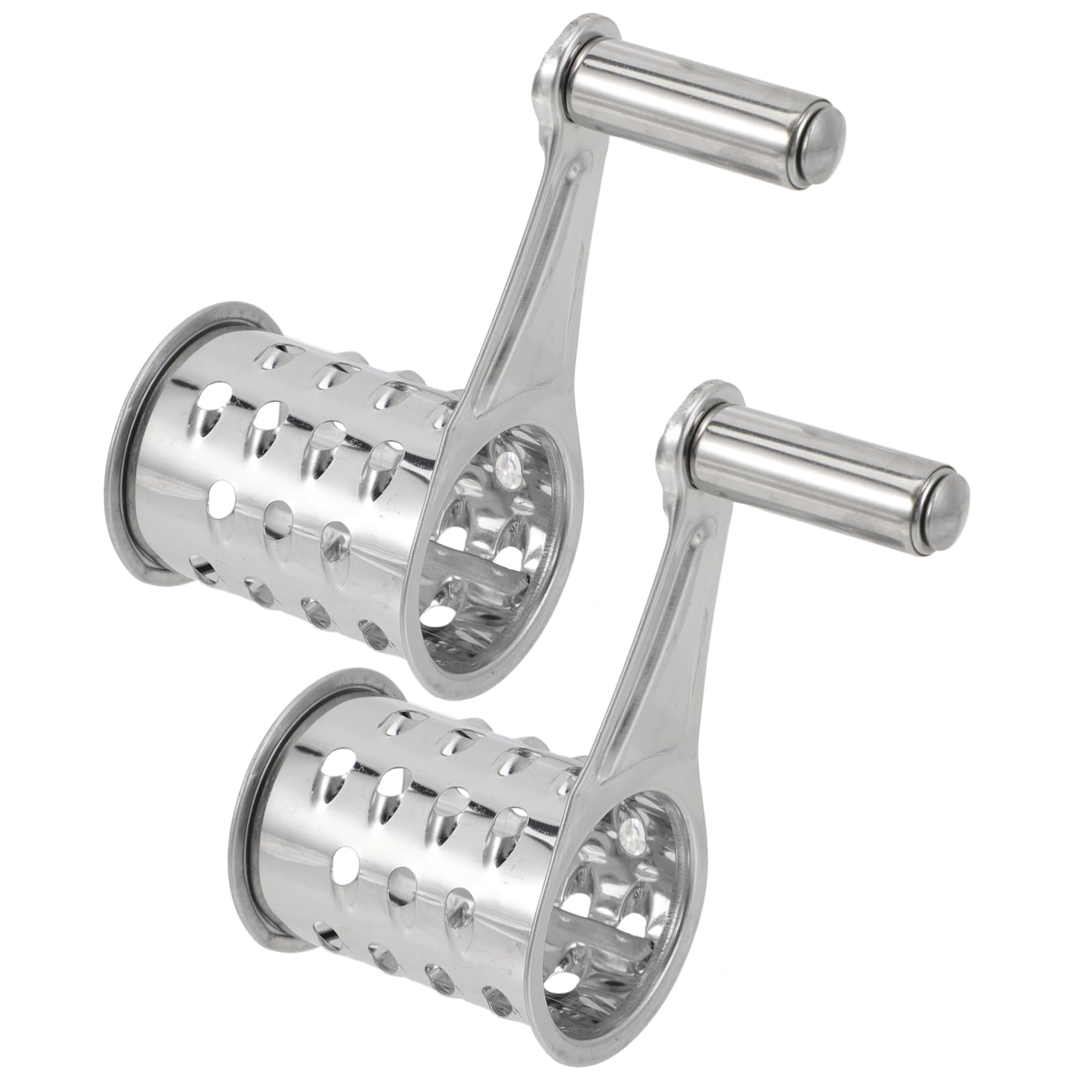 MUCKLILY 2pcs Rotary Cheese Grater Manual Handheld Kitchen Shredder Easy to Use for Grating Cheese and Other Foods