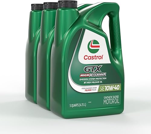 Miniatura 7 de Castrol 06450 GTX High Mileage 10W-30 -Aceite de motor sintético mezclado