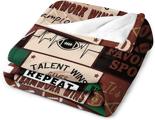 Miniatura 3 de Firiseroh Manta de regalo de fútbol americano para niños, manta de fútbol americano, regalo del equipo de fútbol, manta acogedora de felpa para la
