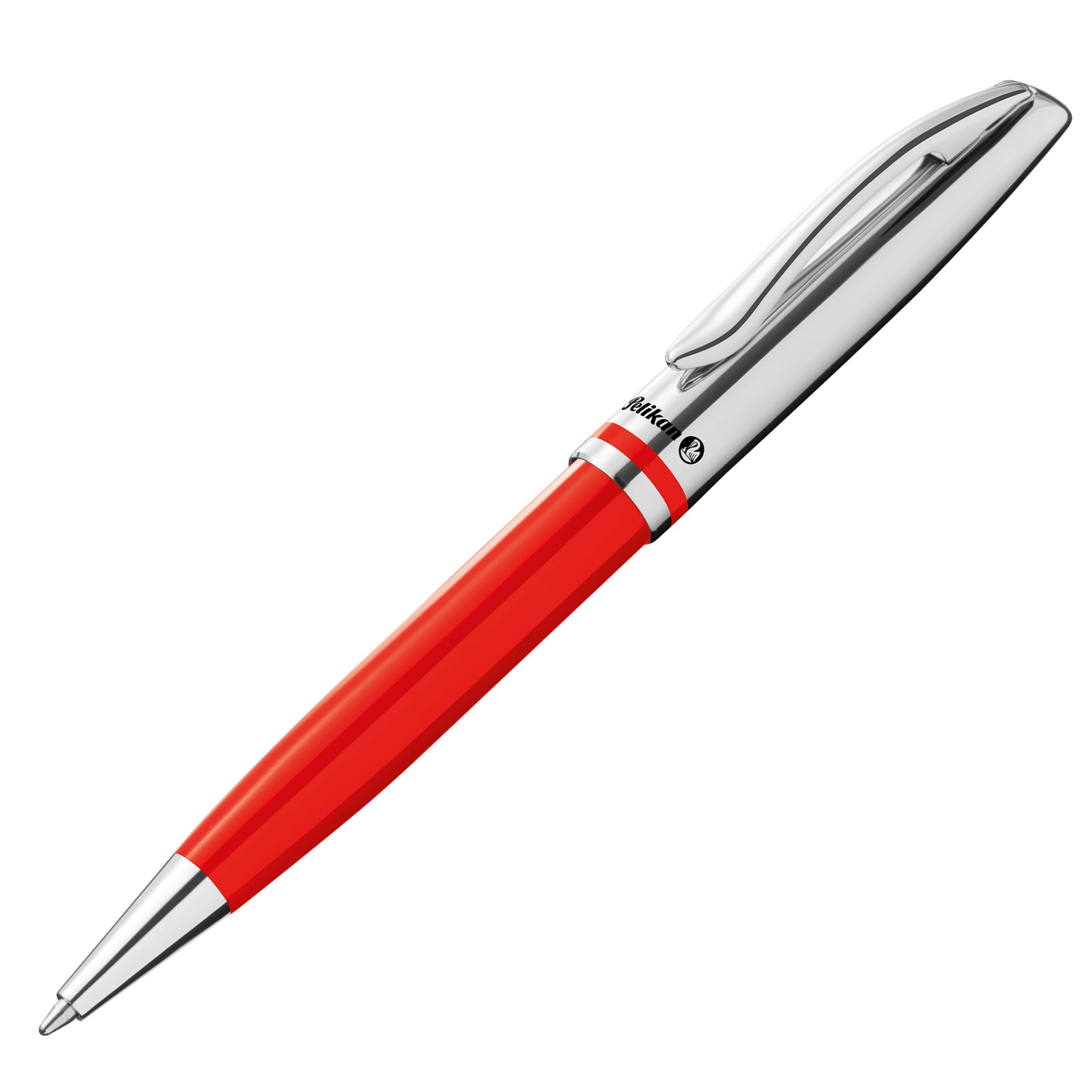 Pelikan Jazz Classic K35 Red Metal Ballpoint Pen Refillable with Clip Elegant Writing Instrument