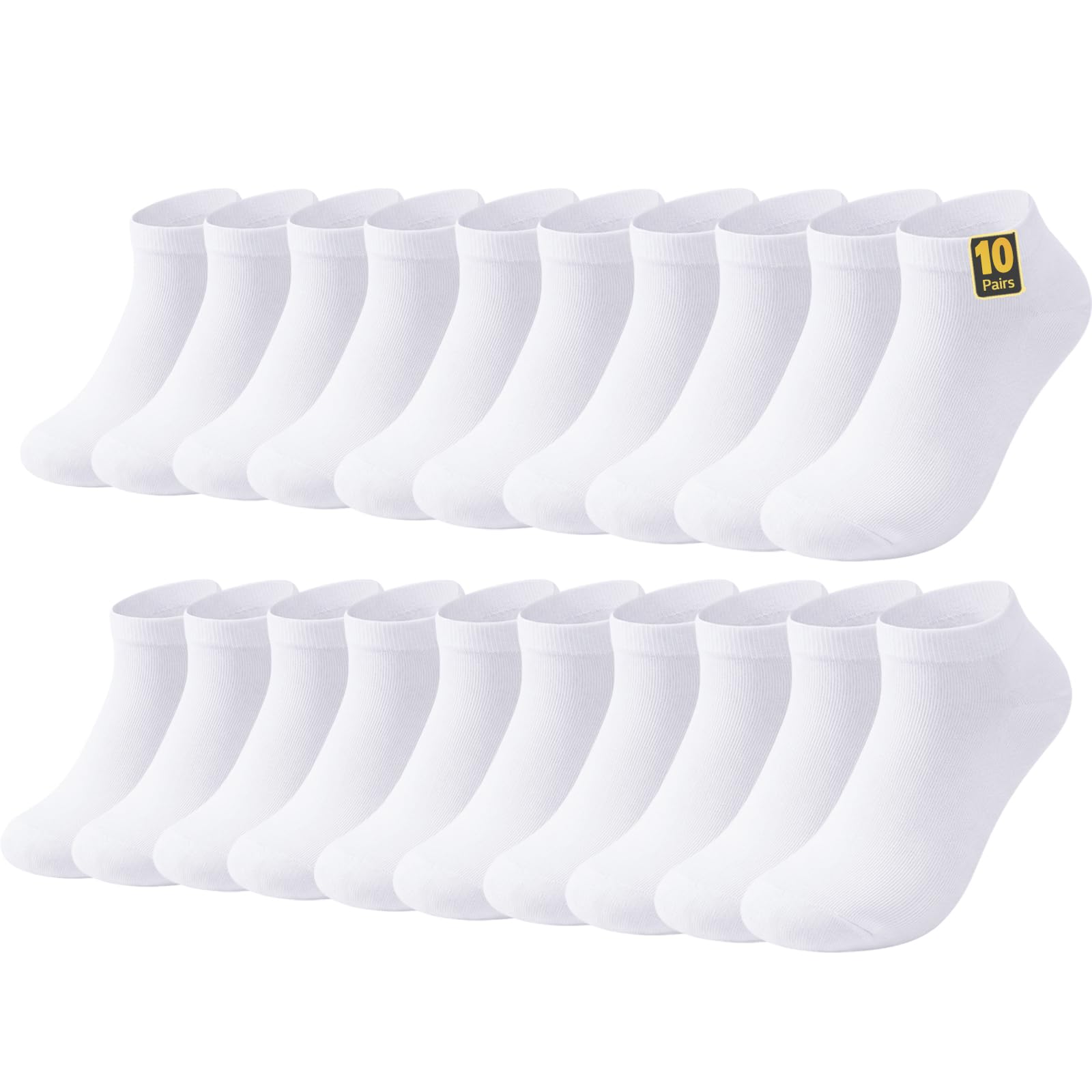Wamicu 10 Paar Sneaker Socken Herren Damen – Kurze Baumwolle Halbsocken Dünn & Bequem Sportsocken Unisex
