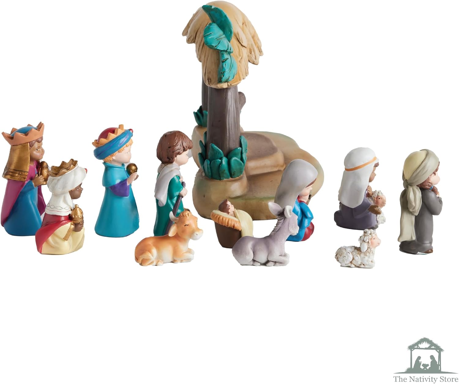 The Nativity Store - What Child is This Resin Nativity - Religious Christmas Holiday Decoration, 12 pcs
