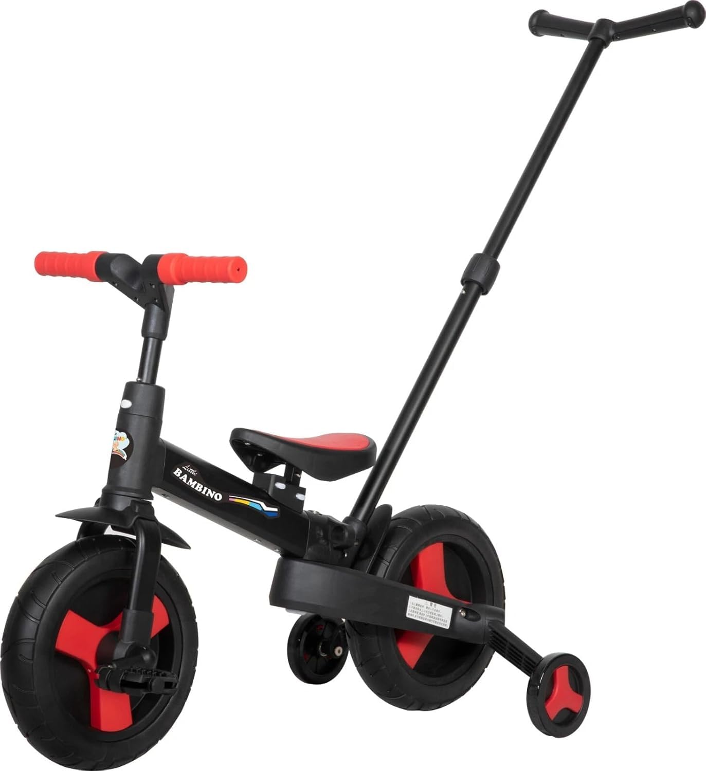 4-in-1 Toddler Tricycle & Balance Bike, Ages 1-4, Red