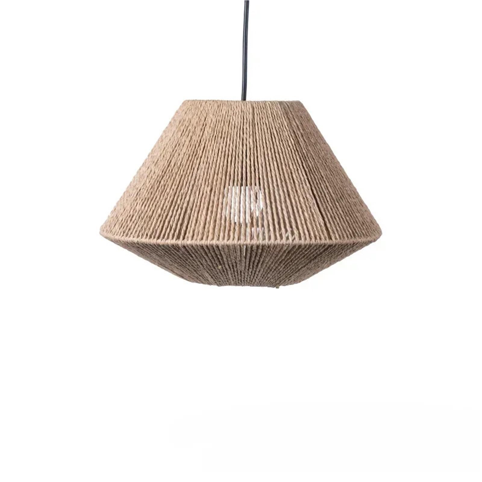 Lopjggyf One Color Imitation Rattan Lampshade Living Room Study Homestay Lightning Fixture Accessories Lamp Covers For Lamp