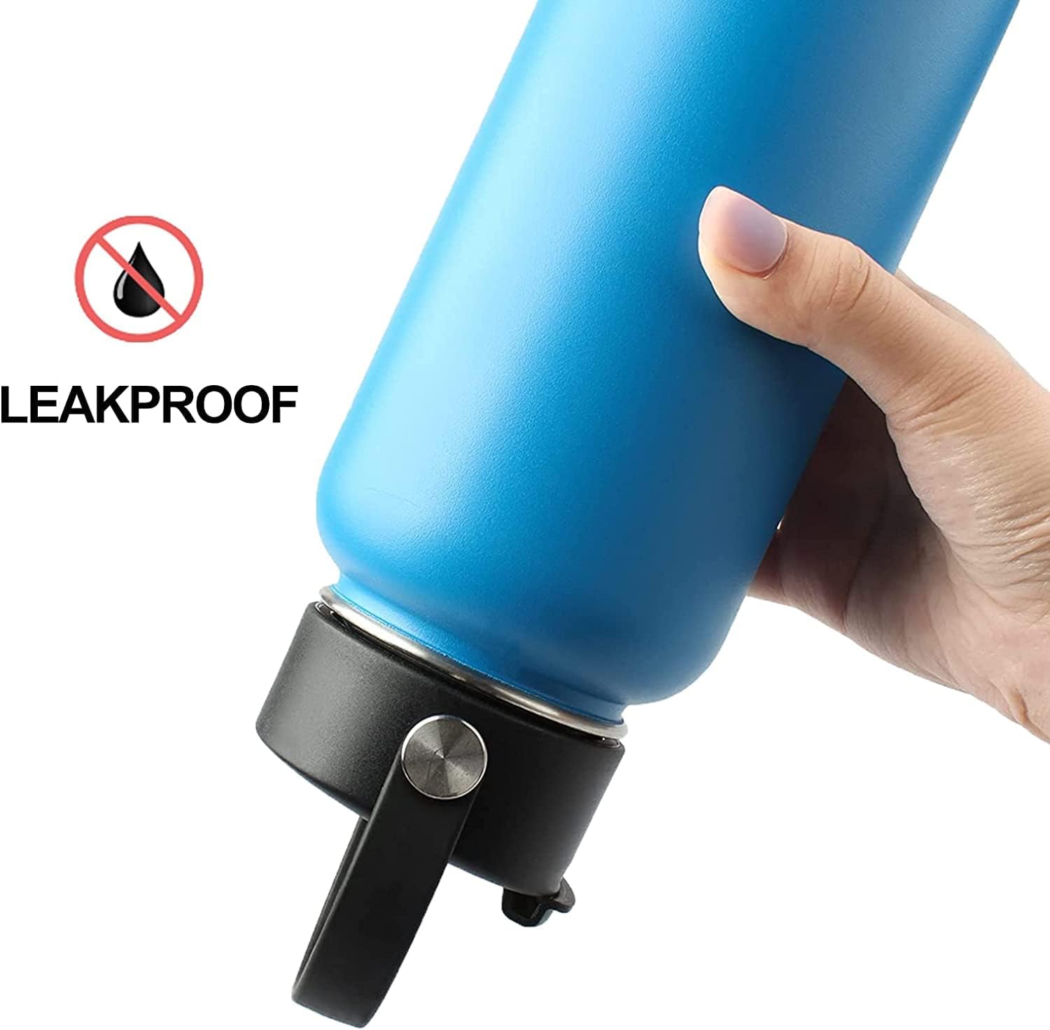 Lid Compatible with Hydro Flask 12 16 18 20 32 40 OZ Wide Mouth, Flip Lid Replacement Lids with Flex Strap Handle, Leak-Proof Flask Cap for Hydro Flask Coffee Mug - Image 8